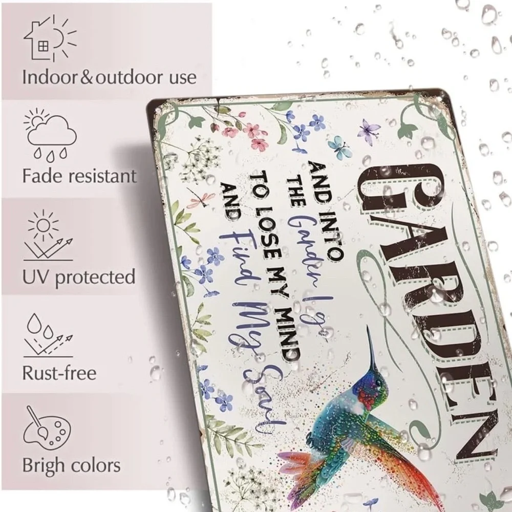 Welcome To Our Garden Tin Metal Sign Garden Welcome Gardening